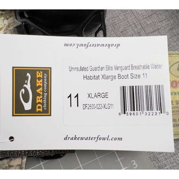 Drake Uninsulated Guardian Elite Vanguard Breathable Wader Men's Sz. 11 XL - Picture 5 of 12